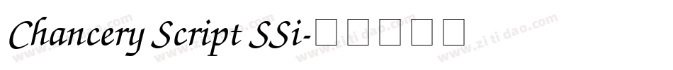 Chancery Script SSi字体转换